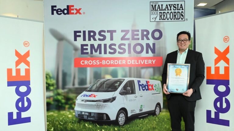 FedEx sets record for first zero-emission cross-border delivery.