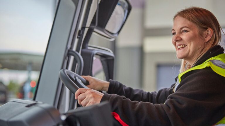 XPO Logistics launches academy to attract female drivers to logistics industry Female driver in the cab