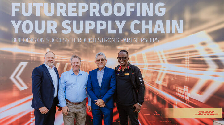 L-R: Hendrik Venter, CEO DHL Supply Chain EMEA; Alexander Branagh, managing director DHL Supply Chain UAE; Samer Kaissi CEO DHL Global Forwarding UAE; and Amadou Diallo CEO DHL Global Forwarding Middle East and Africa