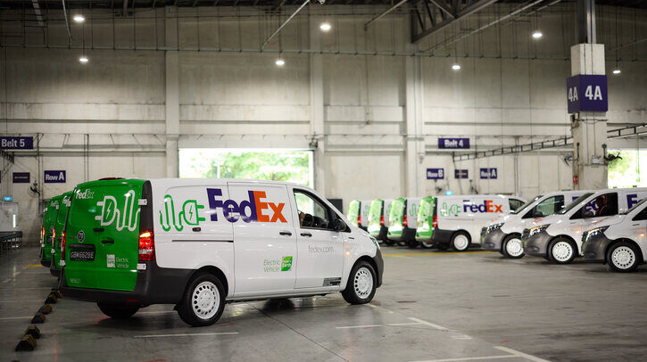 FedEx rolls out custom-built Mercedes-Benz eVito vans in Singapore.